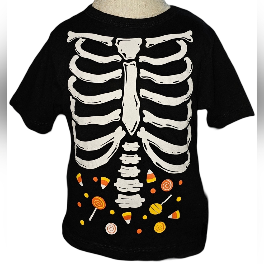 The Children's Place Toddler Boy Glow Skeleton Graphic T-Shirt Size 2T - EUC - Picture 2 of 9